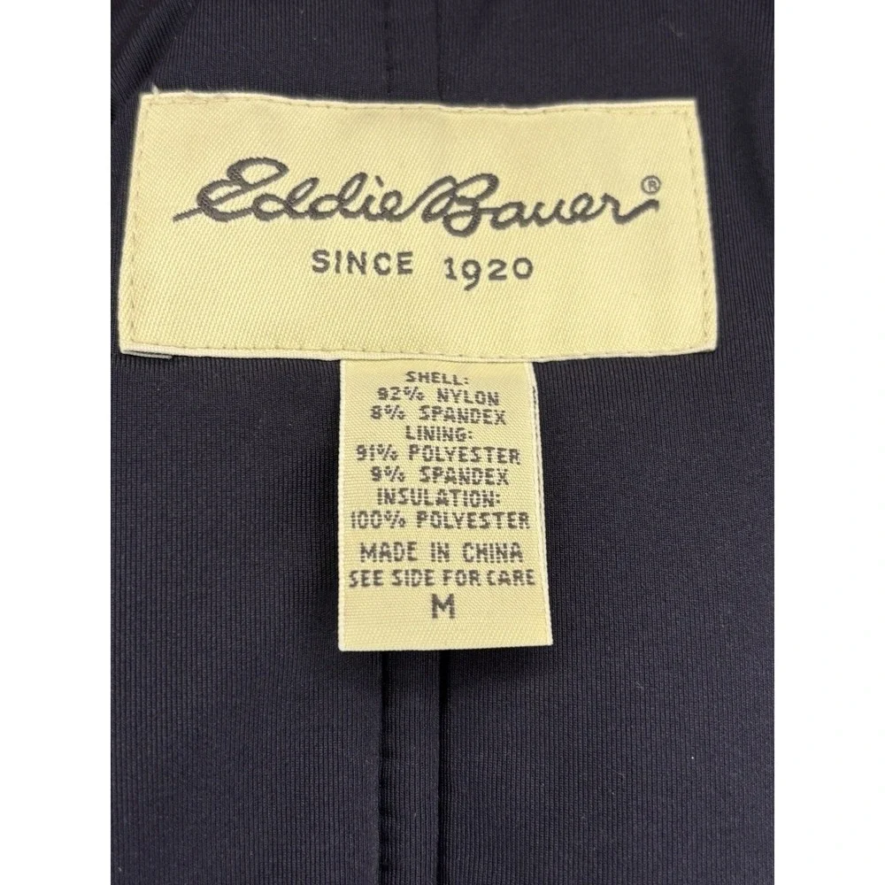 Eddie Bauer Soft Shell Insulated Parka Jacket Women's‎ M Blue Black Outdoors